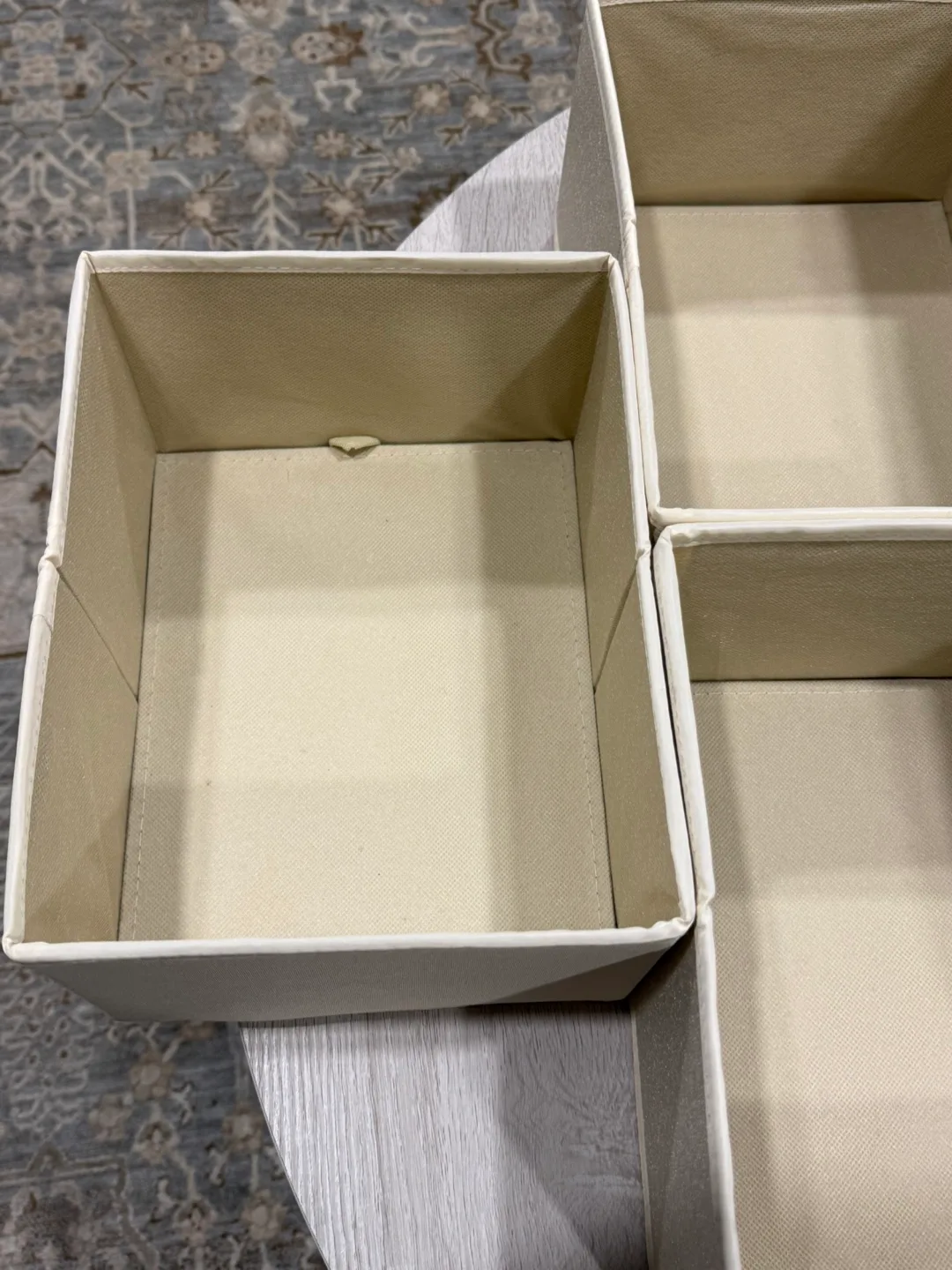 Beige Fabric Drawer Organizers - Set of 6 image indicator(6)