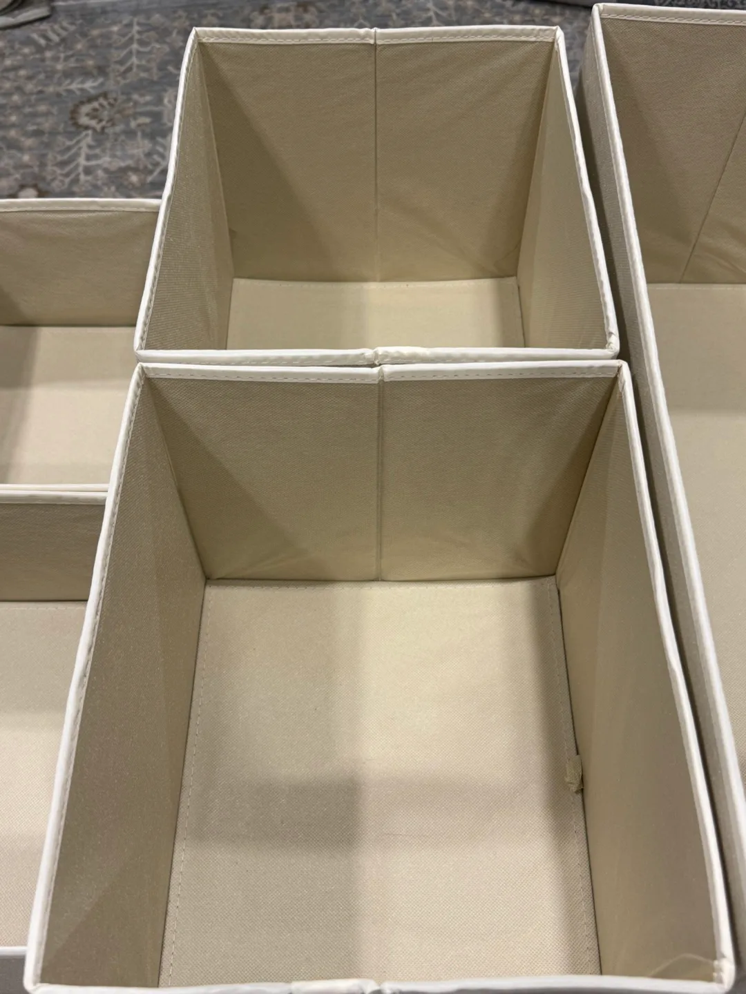 Beige Fabric Drawer Organizers - Set of 6 image indicator(4)