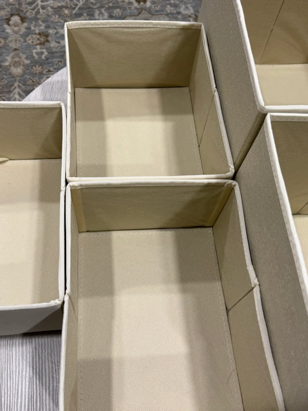 Beige Fabric Drawer Organizers - Set of 6 image indicator(5)