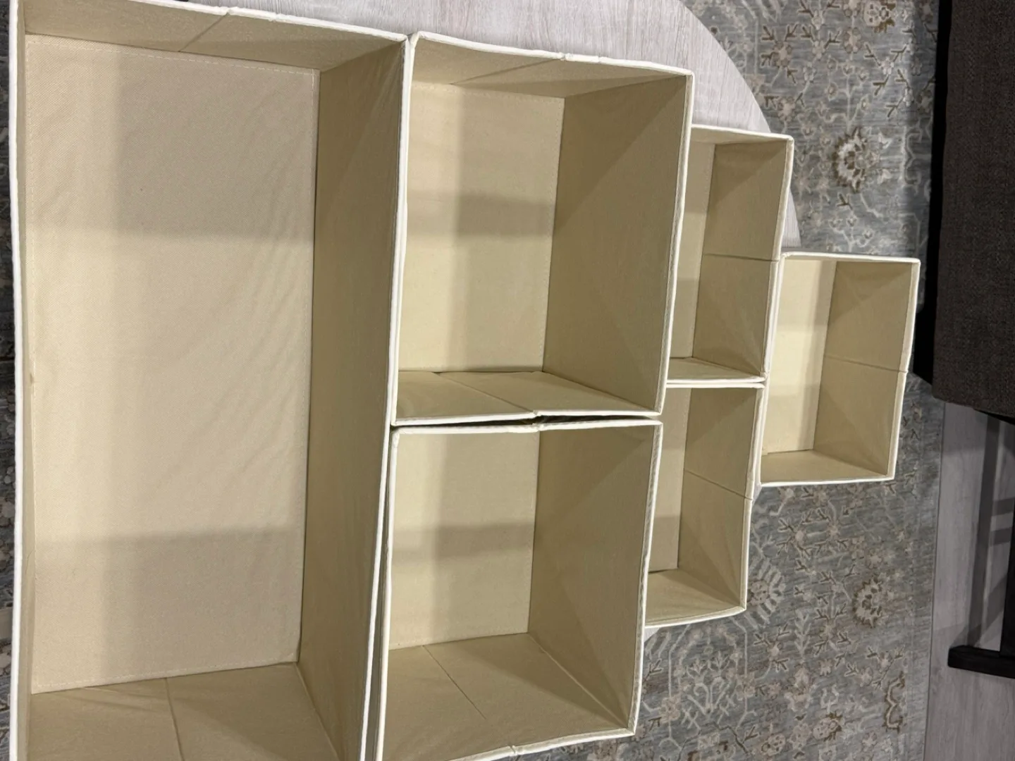 Beige Fabric Drawer Organizers - Set of 6 image indicator(2)