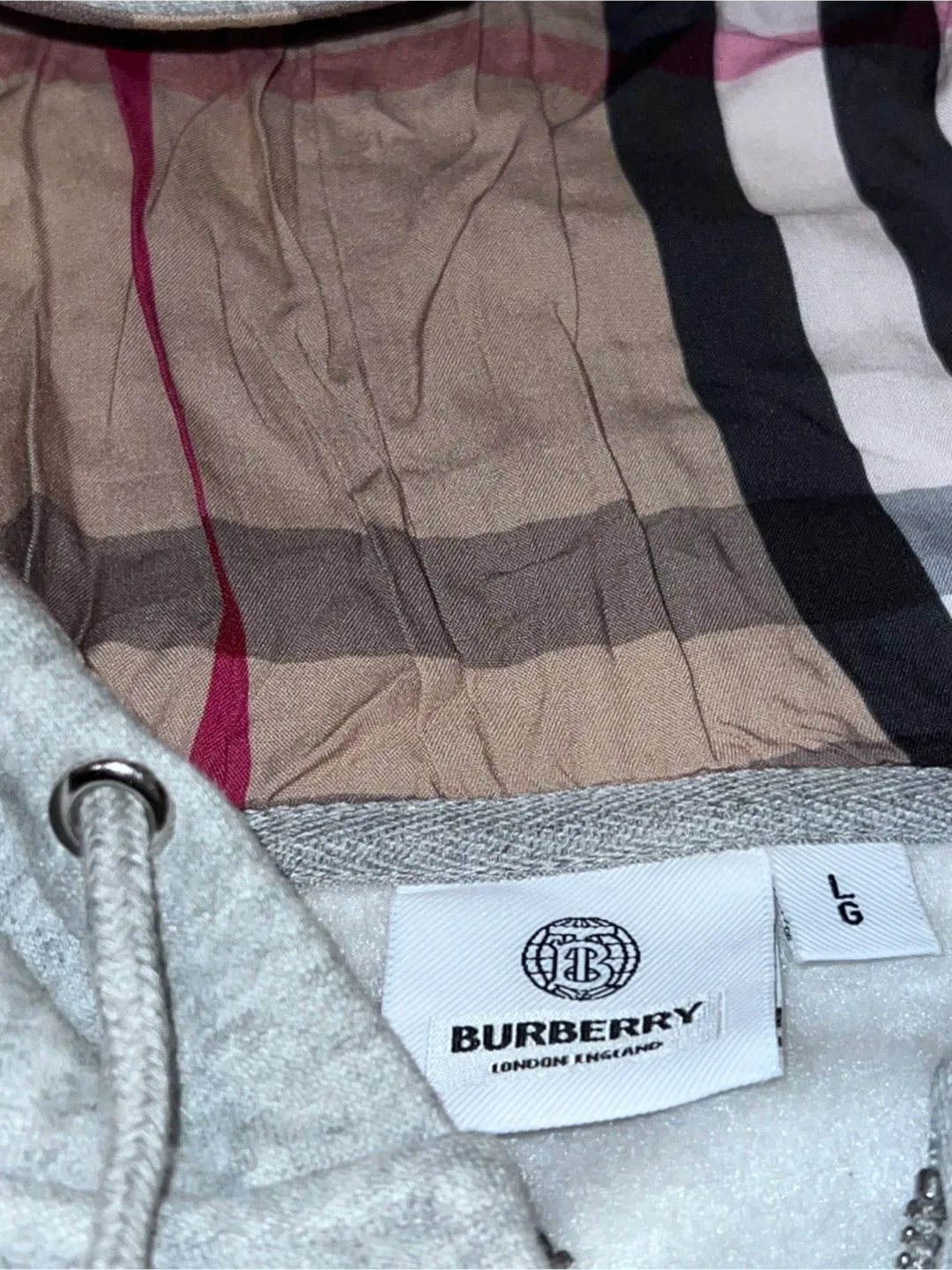 Burberry London England Grey Hoodie - Size L image indicator(3)