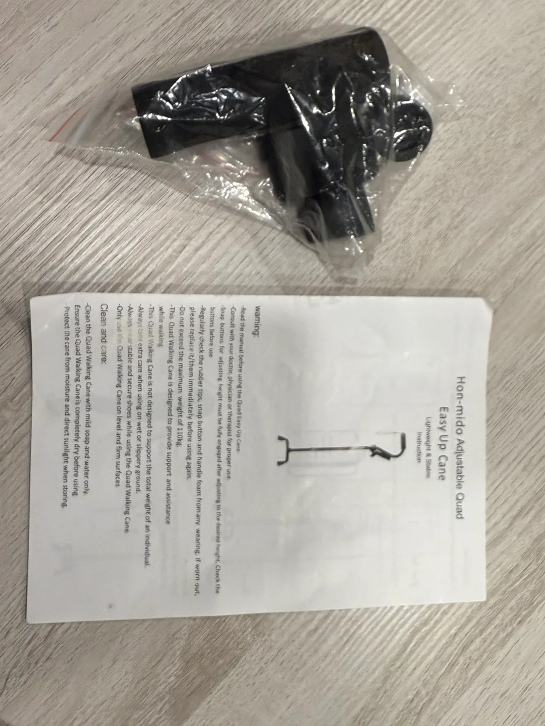 AOHHL Non-Mido Adjustable Quad Easy Up Cane image indicator(4)