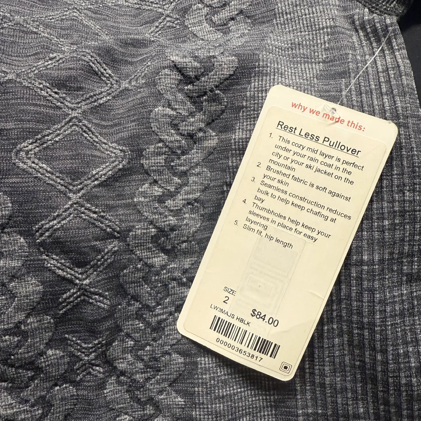 Lululemon Rest Less long sleeves pullover size 2 NEW WITH TAG image indicator(5)