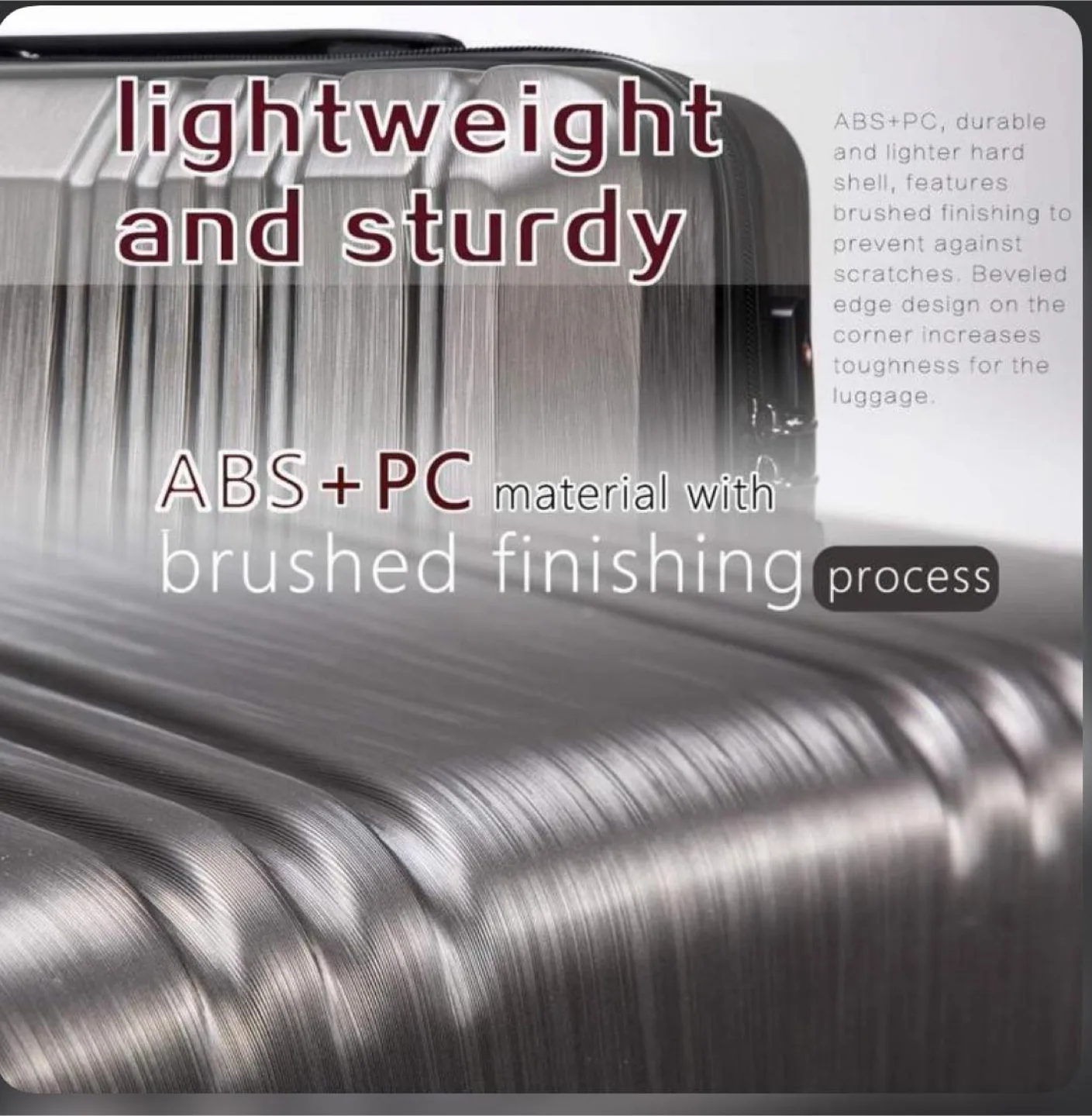 3pc  Silver Hardside Spinner Suitcase - NEW image indicator(2)