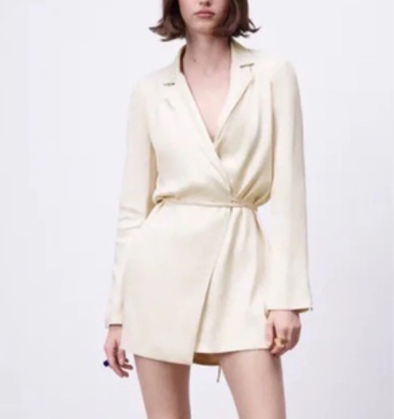 NEW WITH TAG Zara satin wrap dress Small image indicator(2)