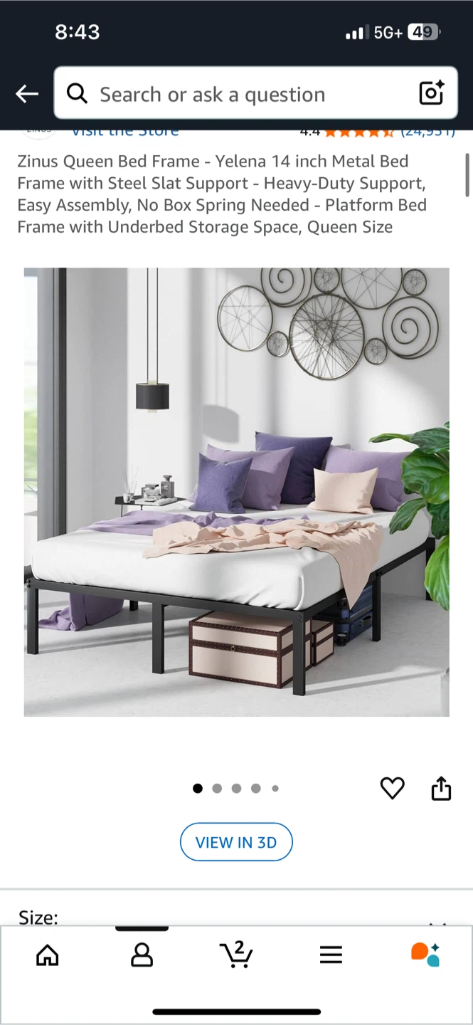 Queen Bed Frame & metres& IKEA SKUBB Storage Case