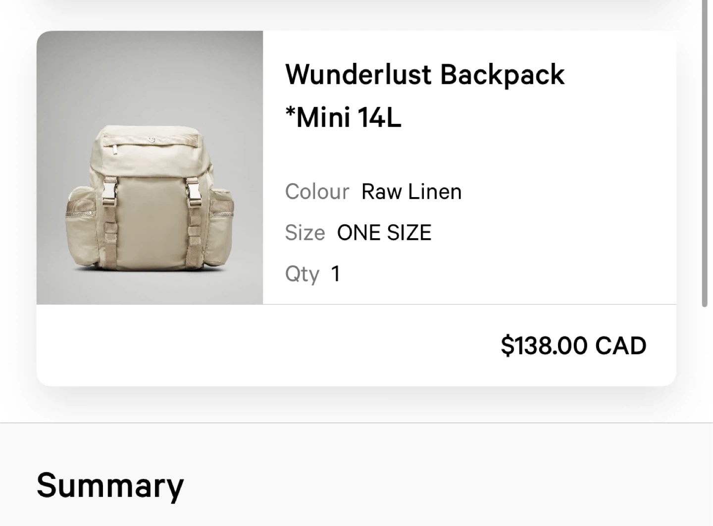 Lululemon Wunderlust Backpack Mini 14L - photo 2