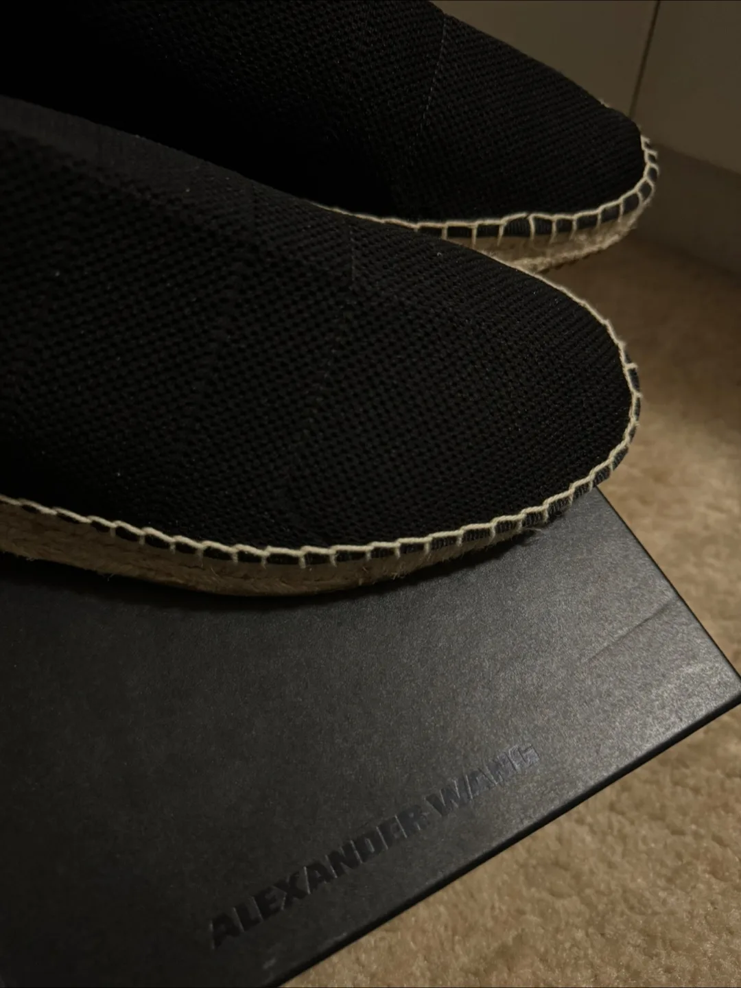 Alexander Wang Black Dylan Low-Top Espadrille Slip-On Shoes image indicator(4)