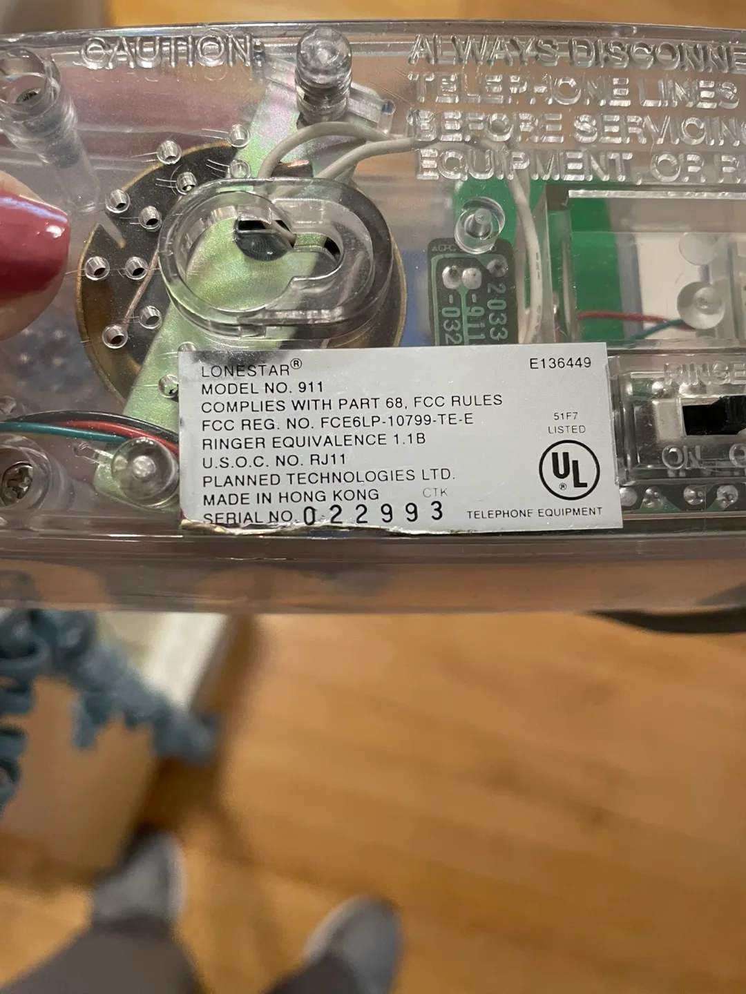 Lonestar 911 Clear See-Through Phone image indicator(4)