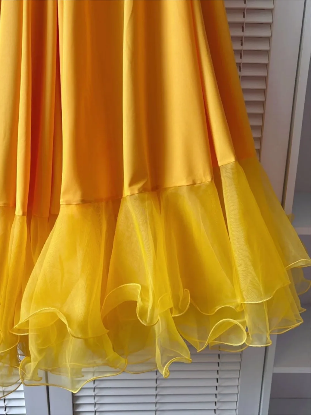 Vintage Maxi Long Flowy Full Skirt with Organza Hem image indicator(4)