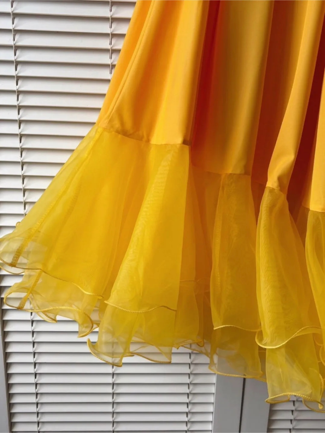 Vintage Maxi Long Flowy Full Skirt with Organza Hem image indicator(8)