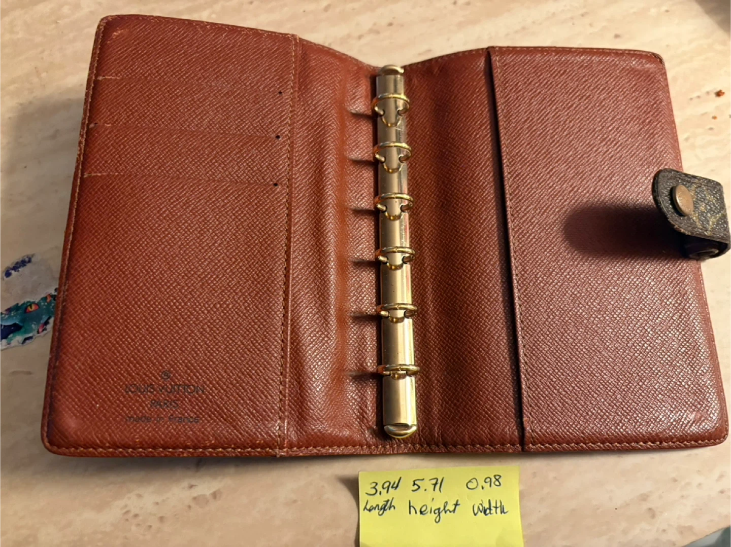 Authentic Louis Vuitton Monogram Agenda book - photo 3