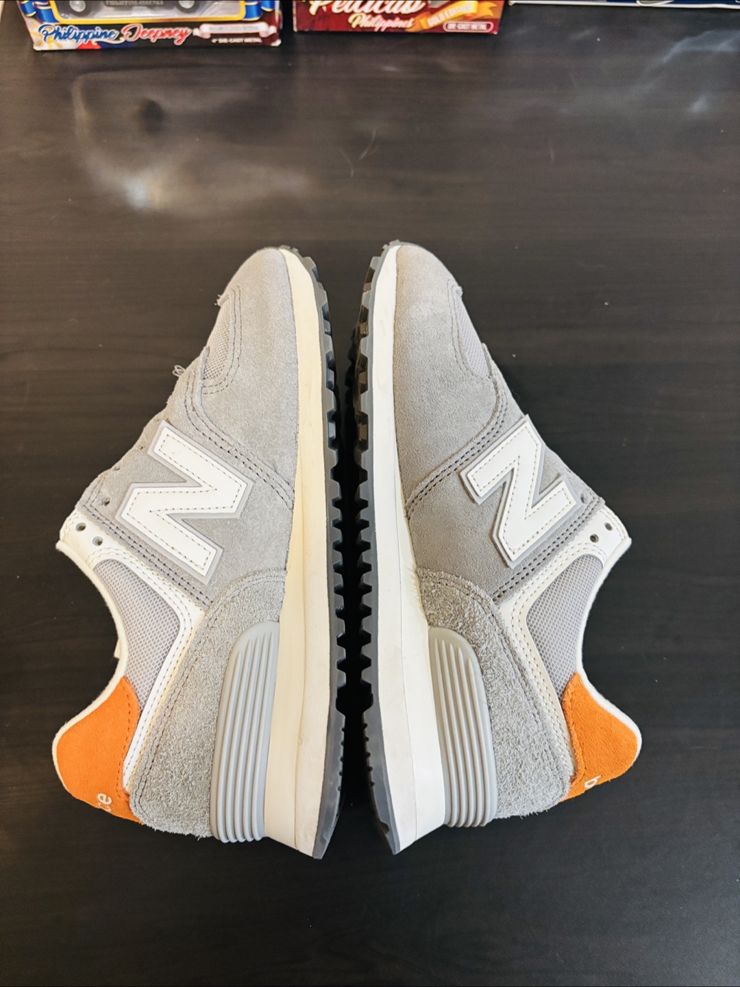New Balance 574 Grey & Orange🥕 - photo 3