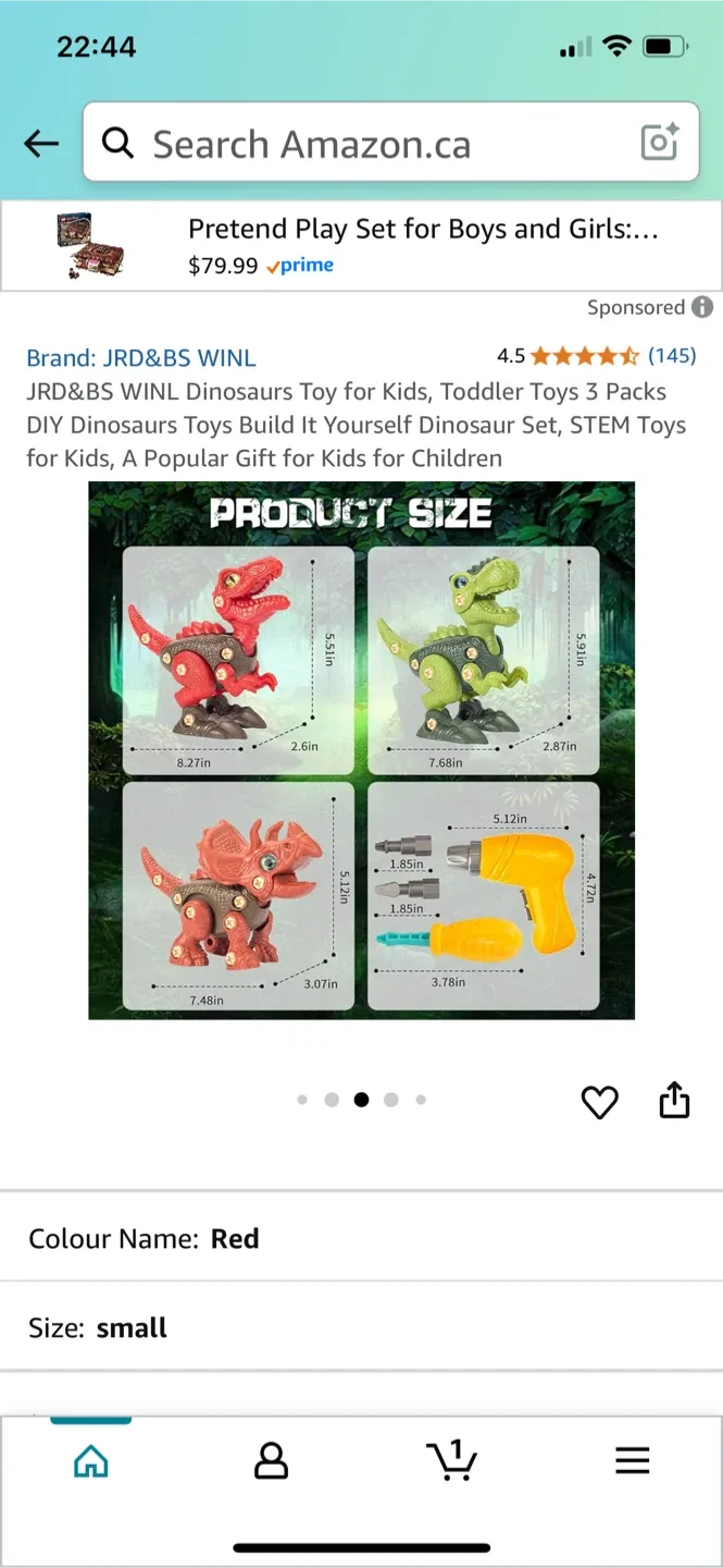 2 Dinosaur DIY STEM Toy Set thumbnail