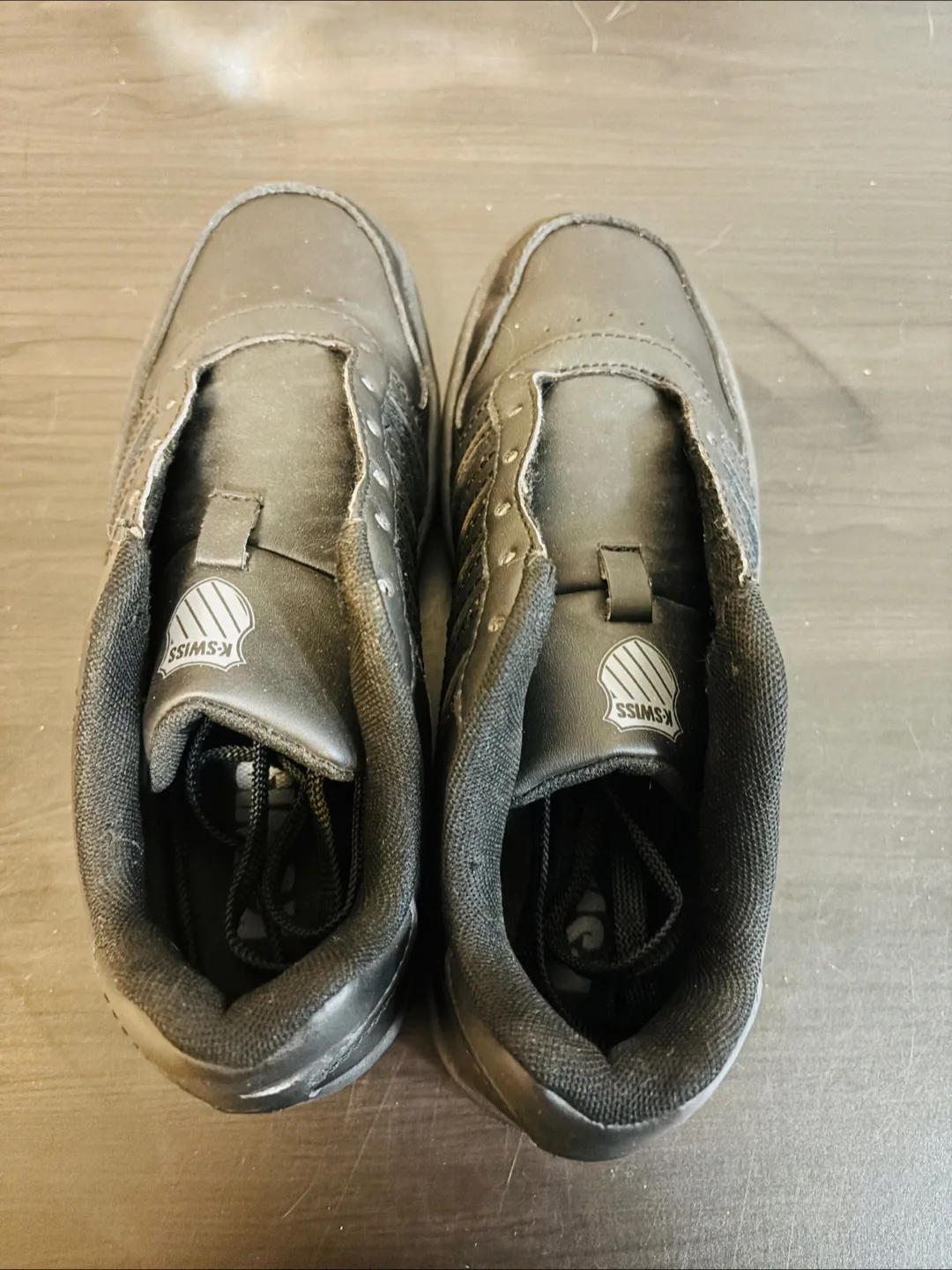 K-Swiss Black Leather Sneakers - Women's thumbnail