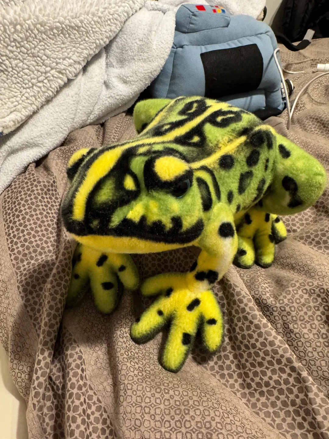 Green & Yellow Spotted Plush Frog thumbnail