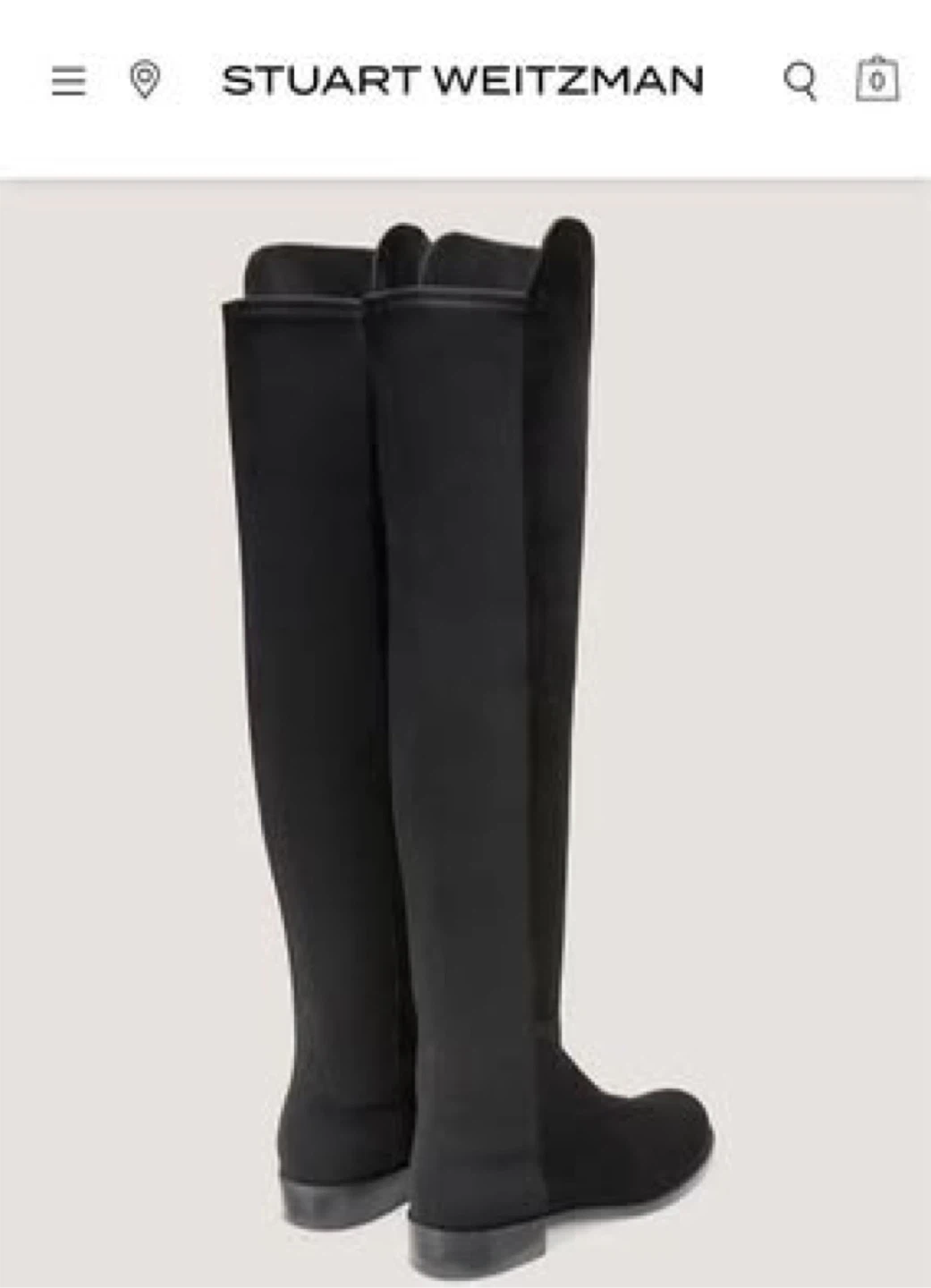 Stuart Weitzman 5050 Suede Black Over the Knee Boots - photo 3