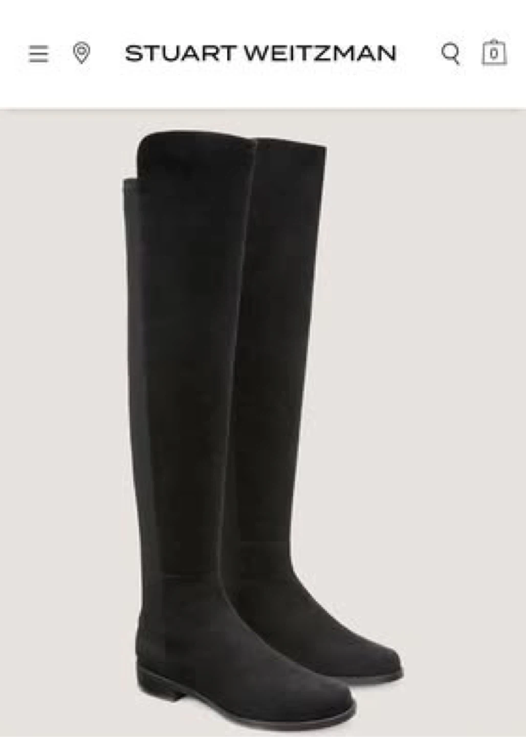 Stuart Weitzman 5050 Suede Black Over the Knee Boots - photo 2
