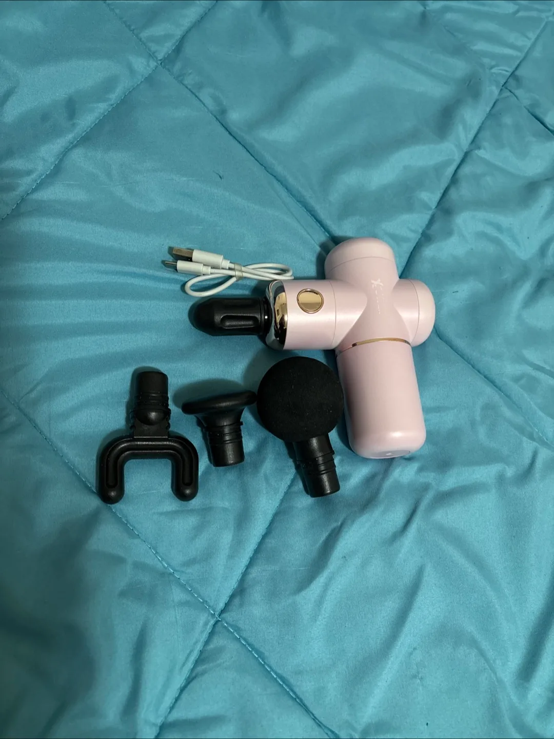 Pink Massage Gun with Attachments thumbnail