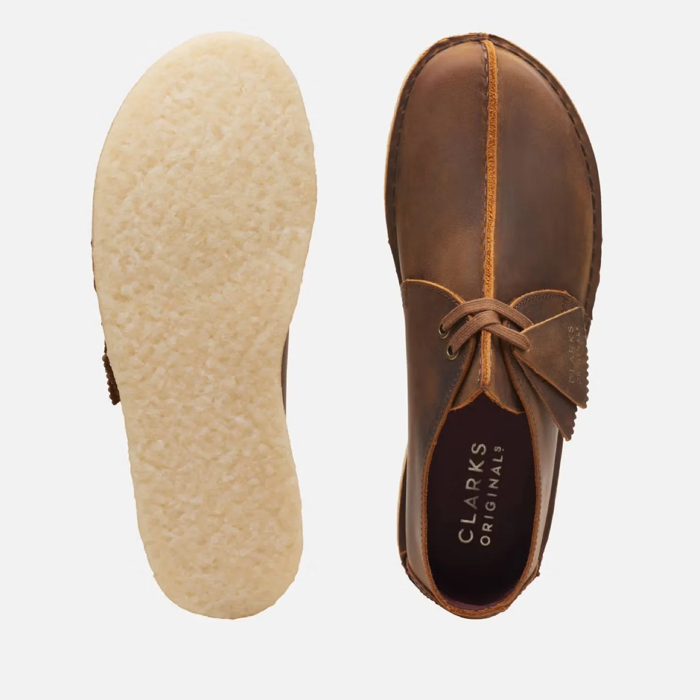 Clarks Originals Desert Trek Brown Leather Shoes thumbnail