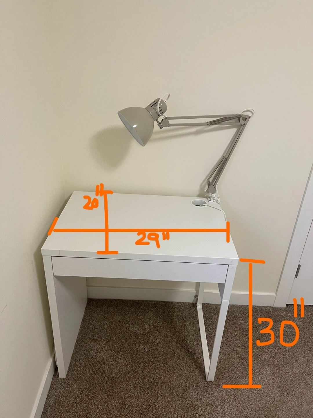 Desk and Chair - White