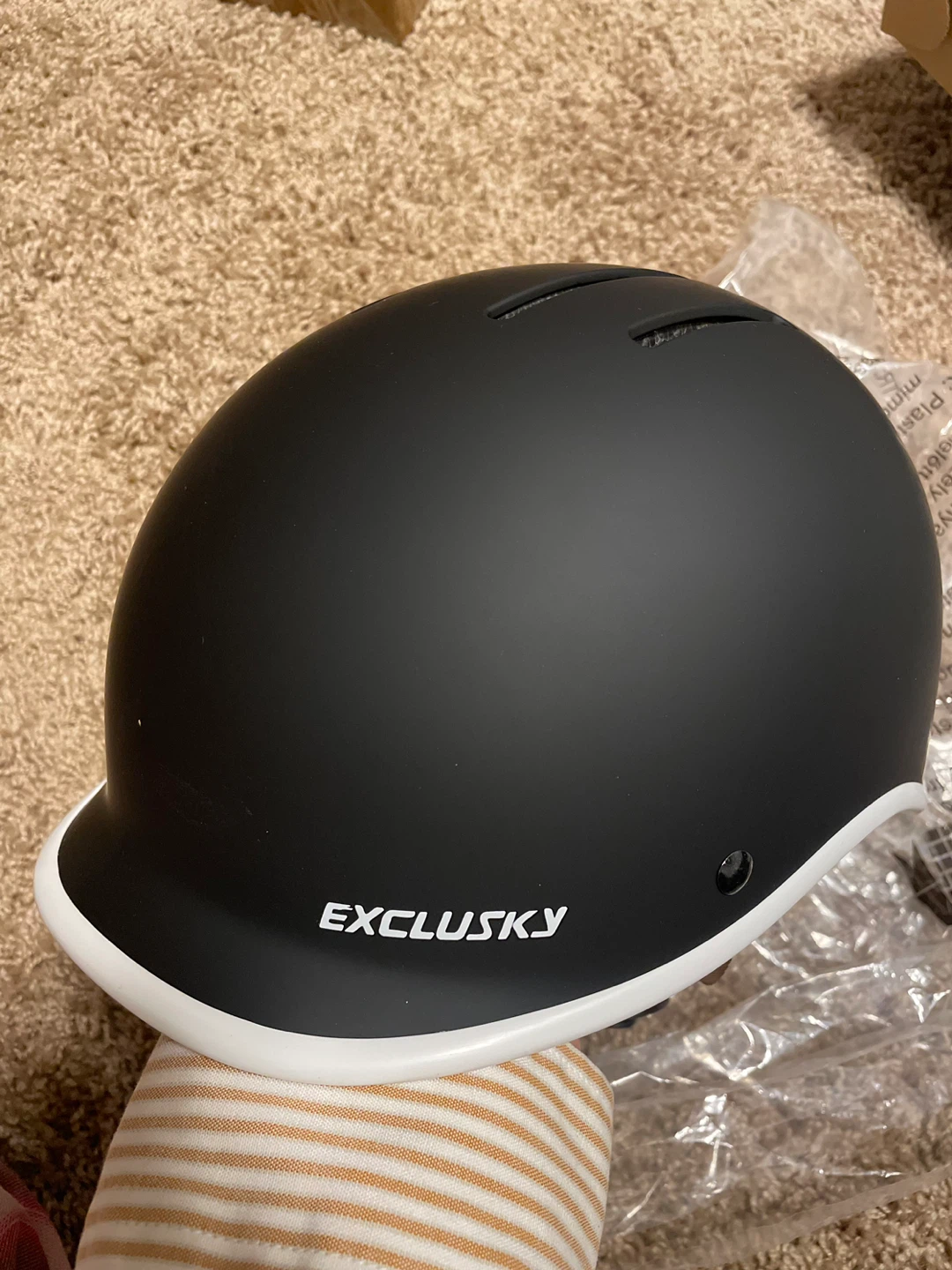 Exclusky Adult Bike Helmet - Black, Size L