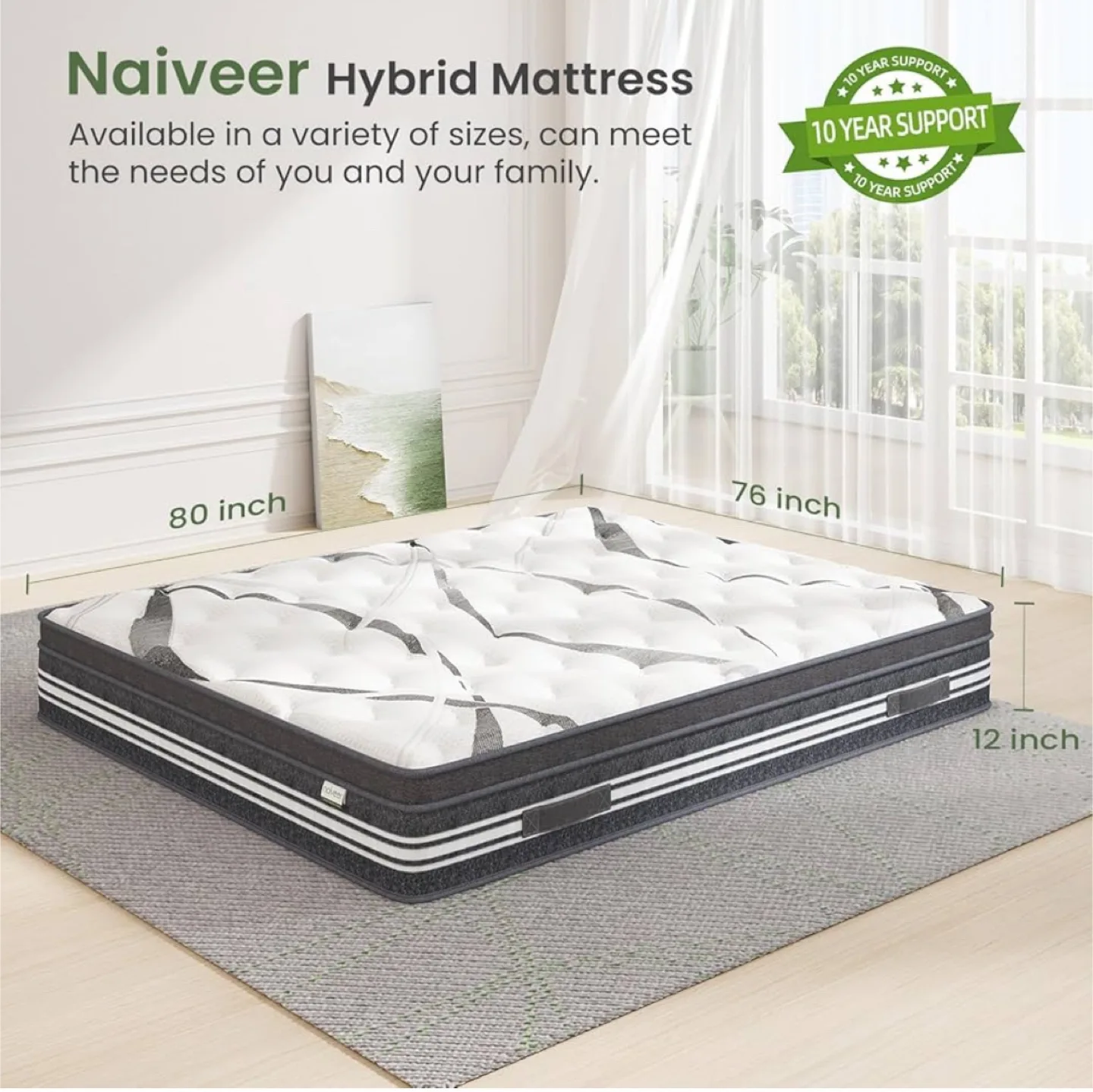 Naiveer Hybrid Mattress (King) image indicator(2)