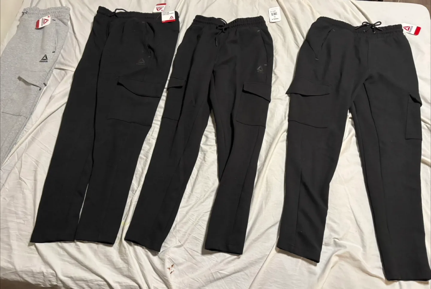 Reebok Black Cargo Joggers - Size S