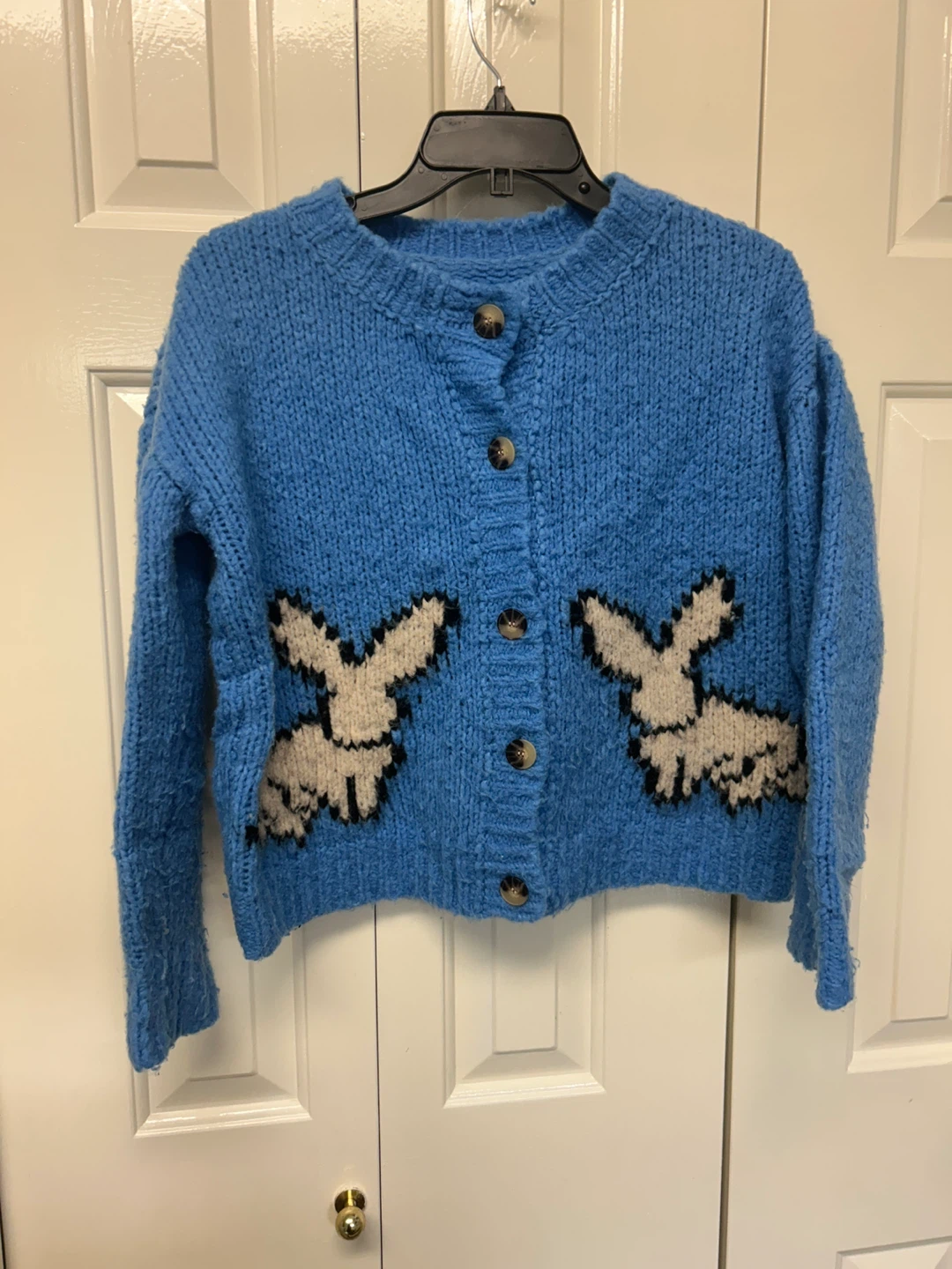 Maeve by Anthropologie Blue Bunny Cardigan XXS