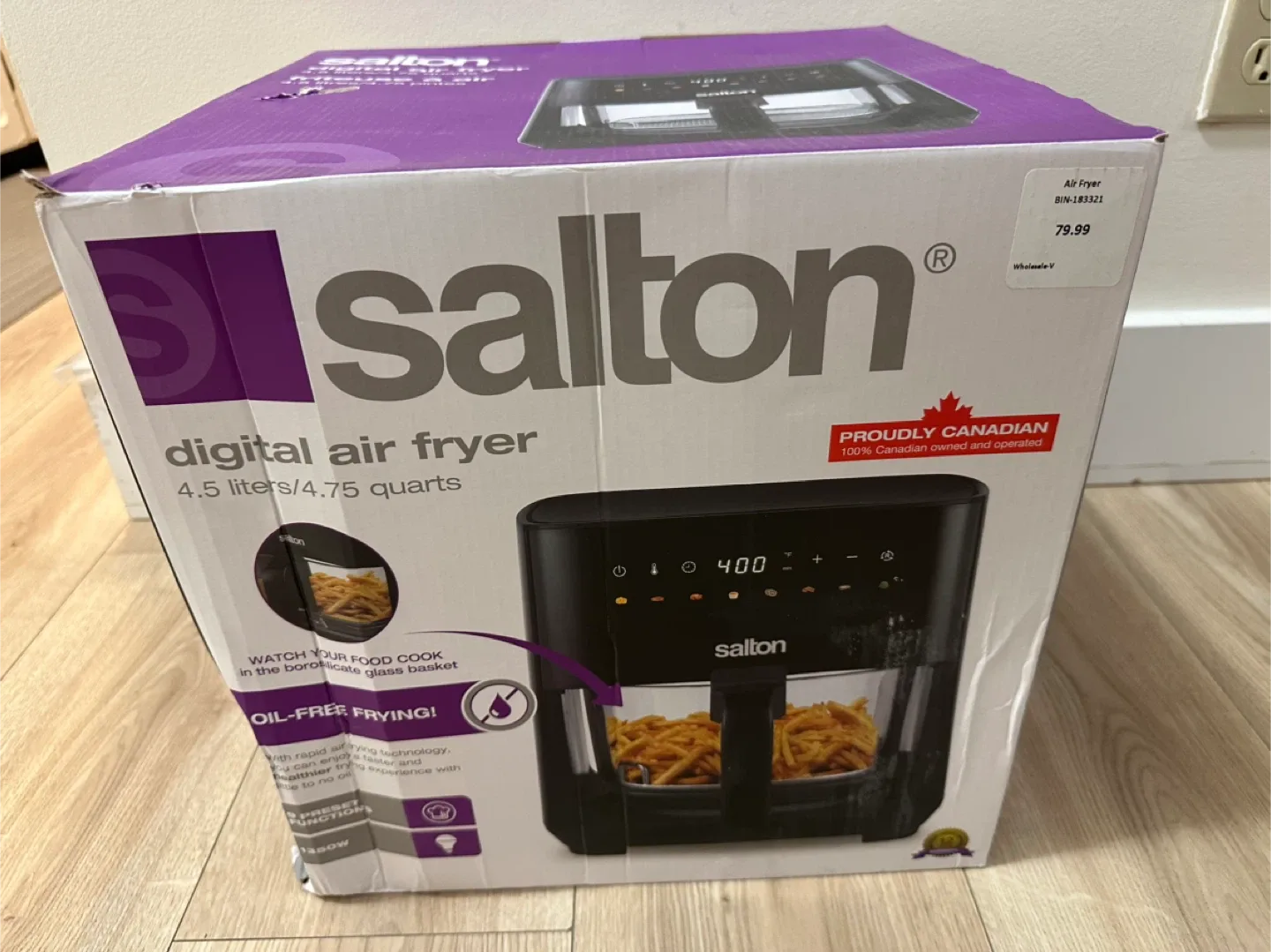 Salton Digital Air Fryer - 4.5L New in Box thumbnail