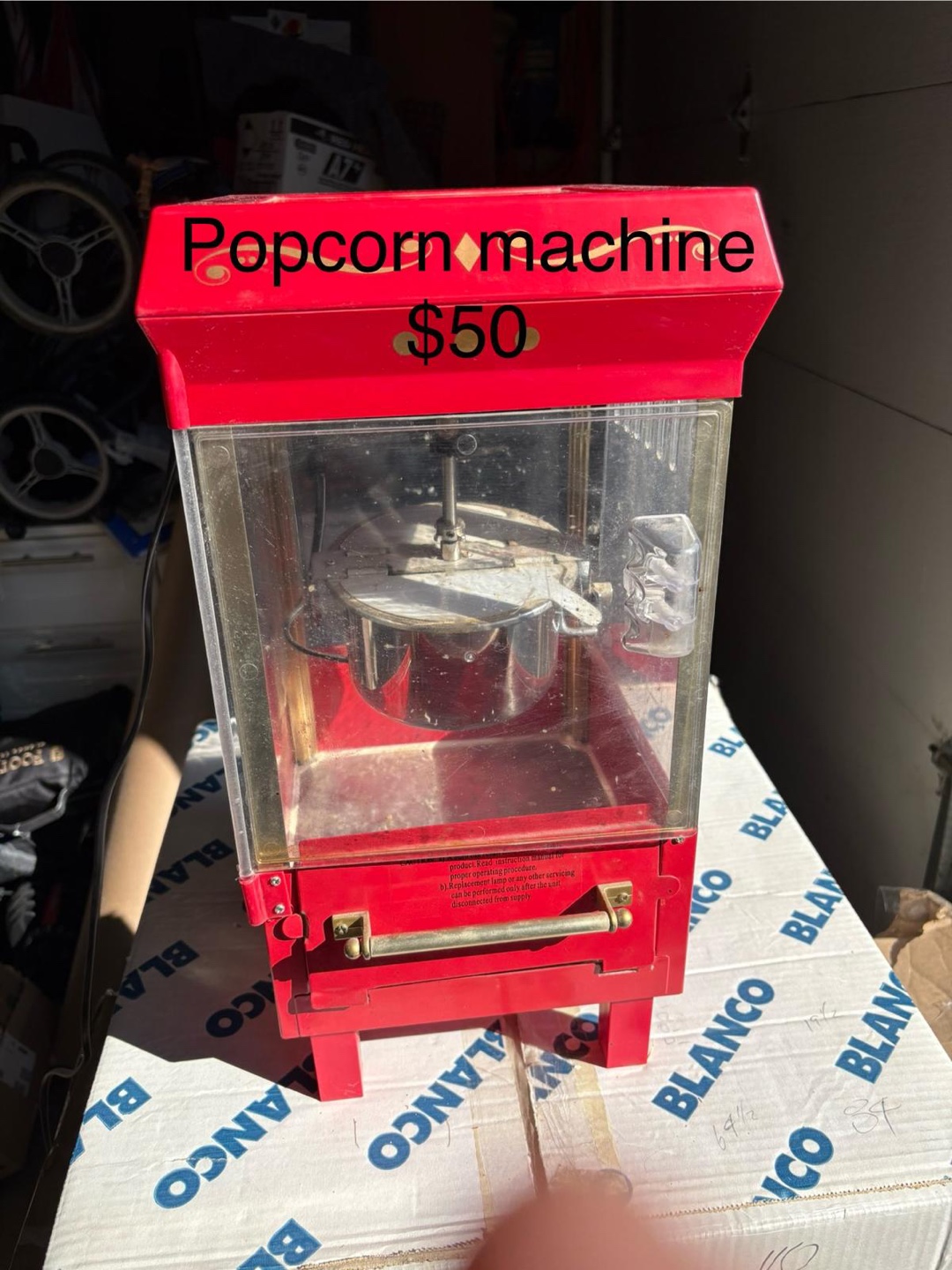 Vintage Style Popcorn Machine - Movie Time - photo 2
