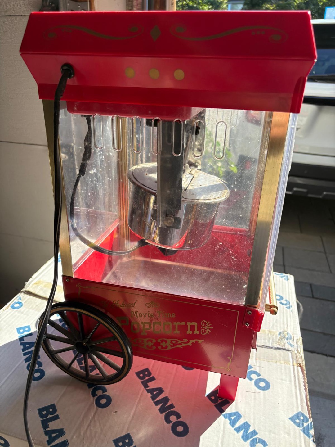Vintage Style Popcorn Machine - Movie Time - photo 3