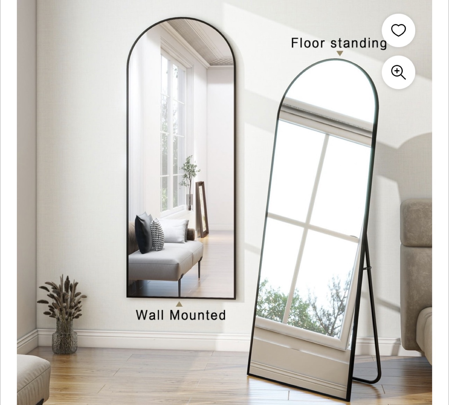 ✨ Oversized Arched Full-Length Mirror – Moving Sale! ✨ - photo 3