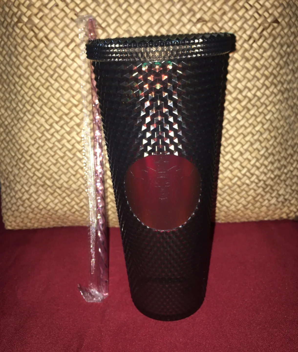 BLACK PINK Starbucks Studded Tumbler with Straw image indicator(3)