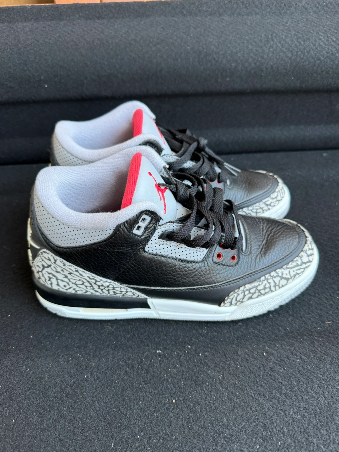 Jordan 3 Retro Black Cement Youth Size 6.5Y/8 Womens