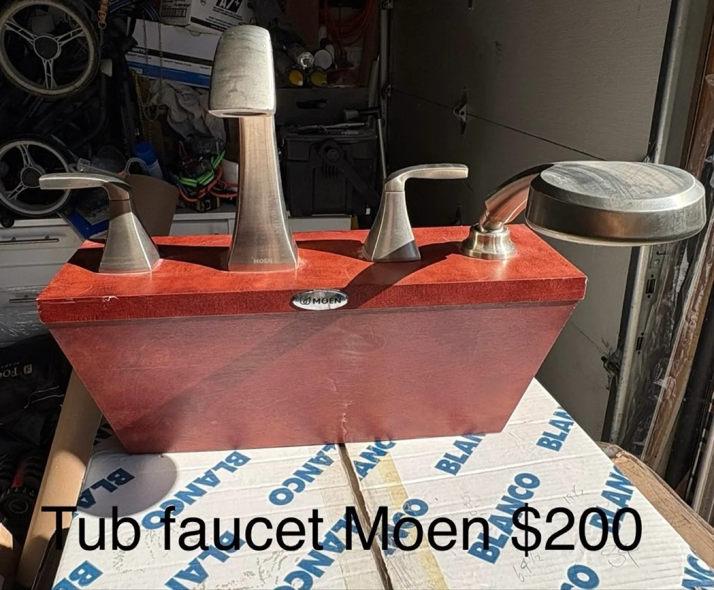 New Display Model Moen Voss Roman Tub Faucet with Handheld thumbnail
