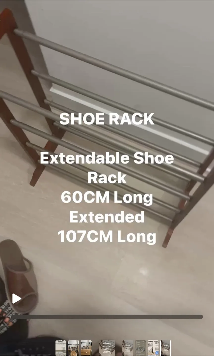 Extendable Shoe Rack - 60cm to 107cm thumbnail