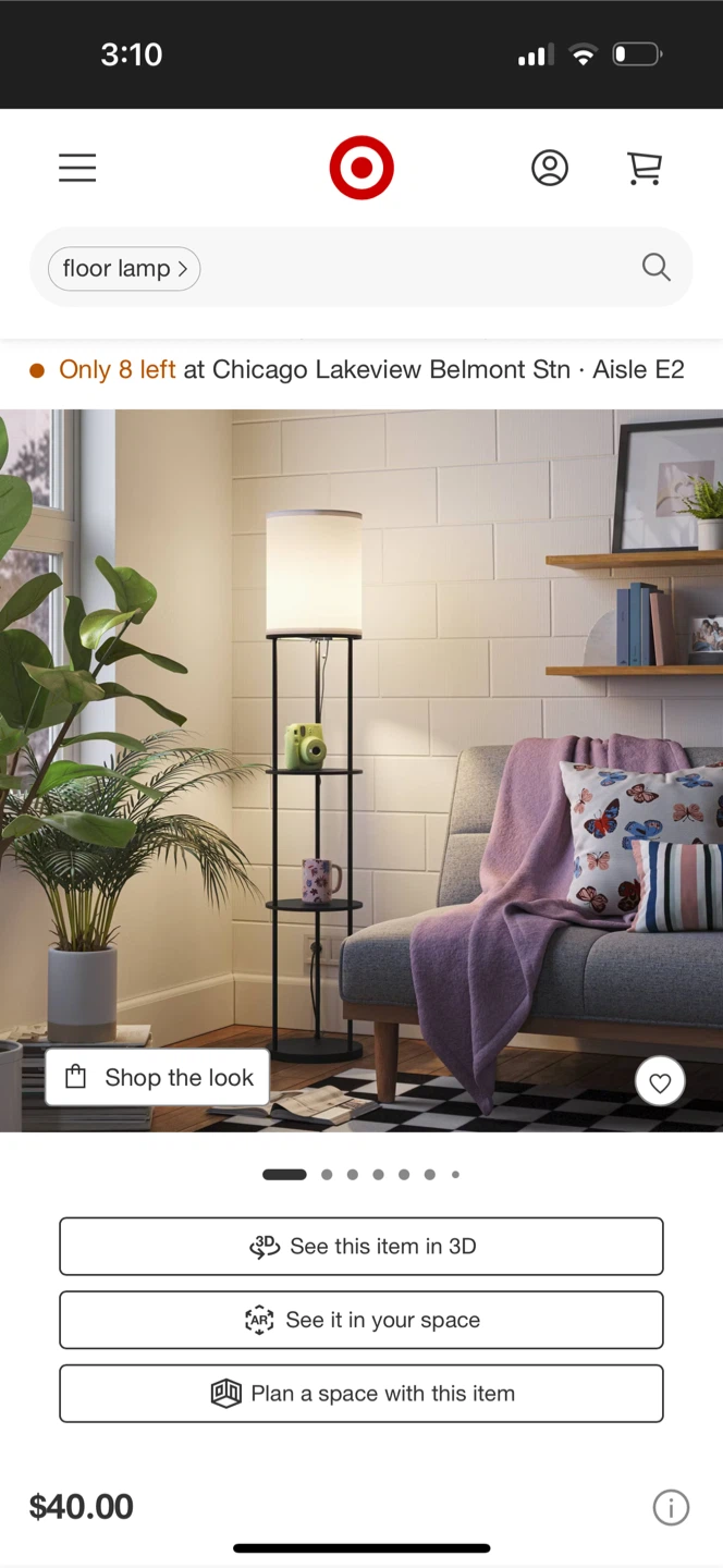 Floor Lamp with Shelves - photo 2