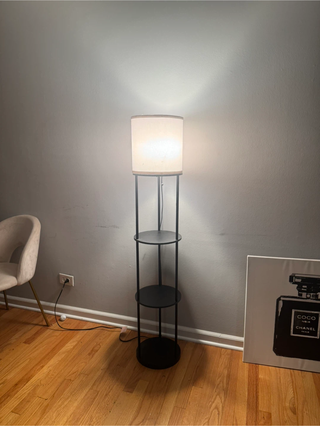 Floor Lamp with Shelves