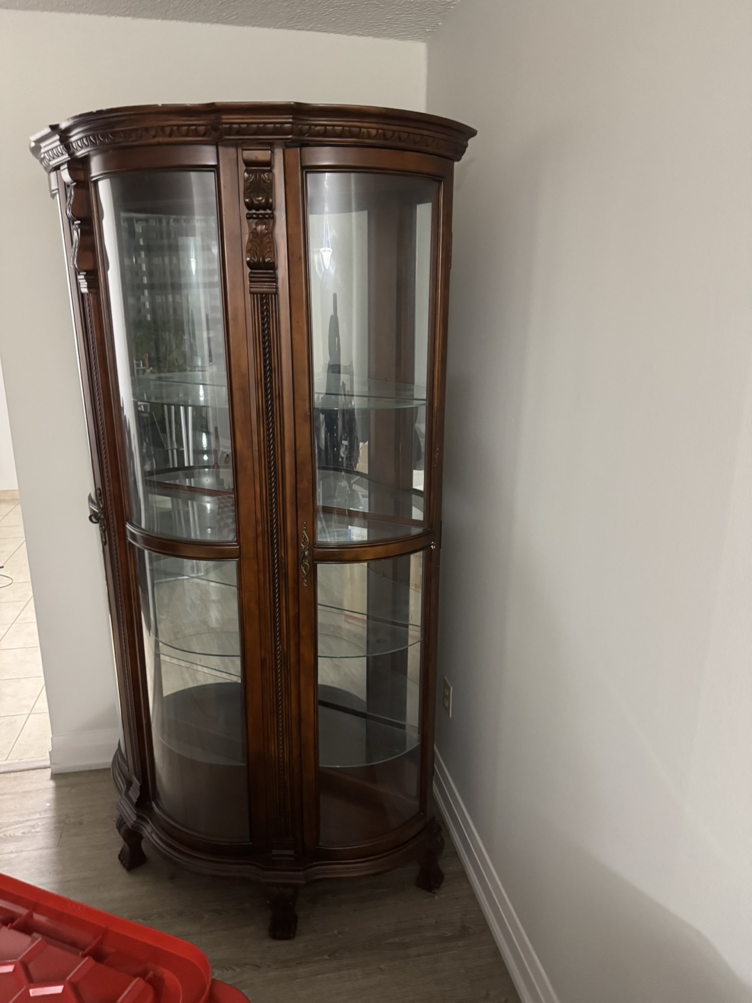 Curio Cabinet with Glass Shelves - photo 4