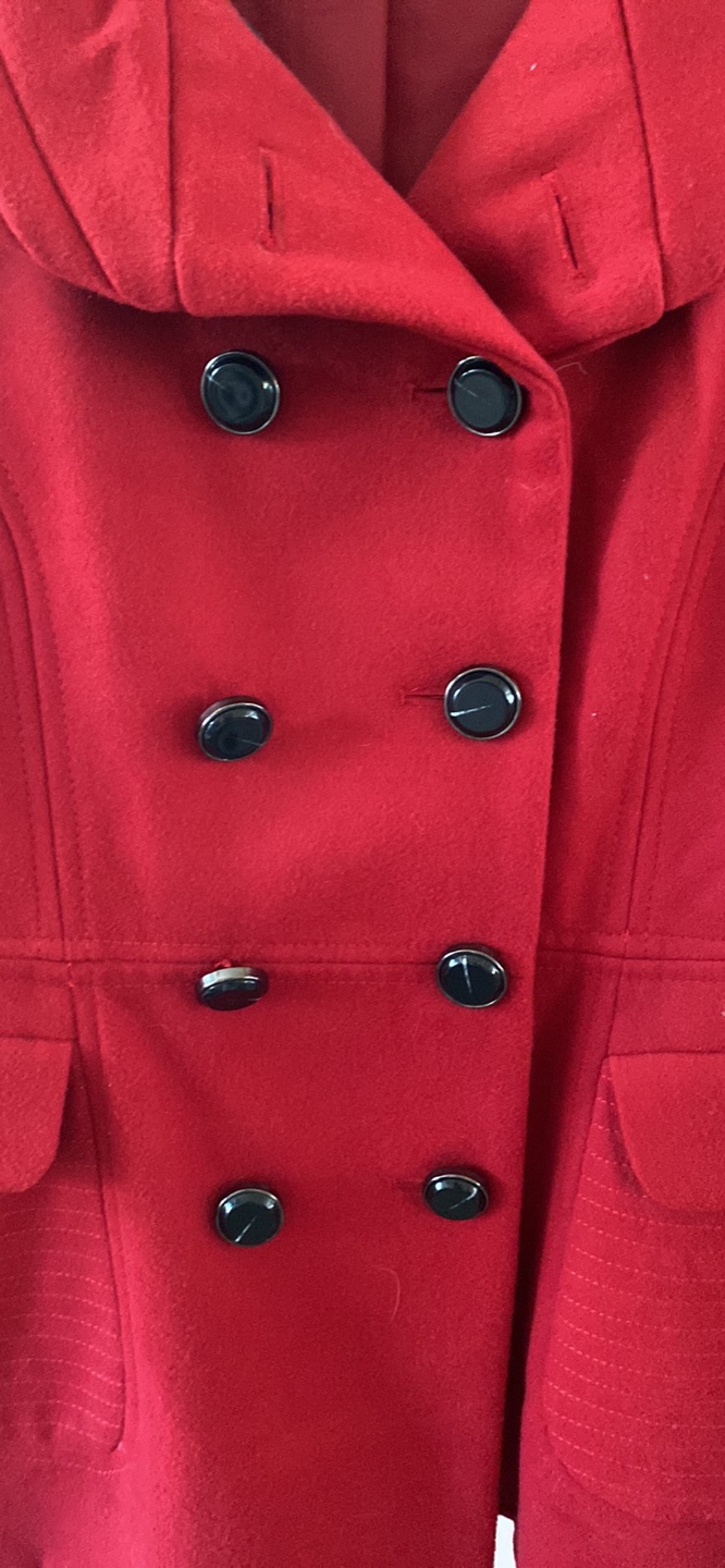 New Sfera Red Double Breasted Coat - Size M - photo 4