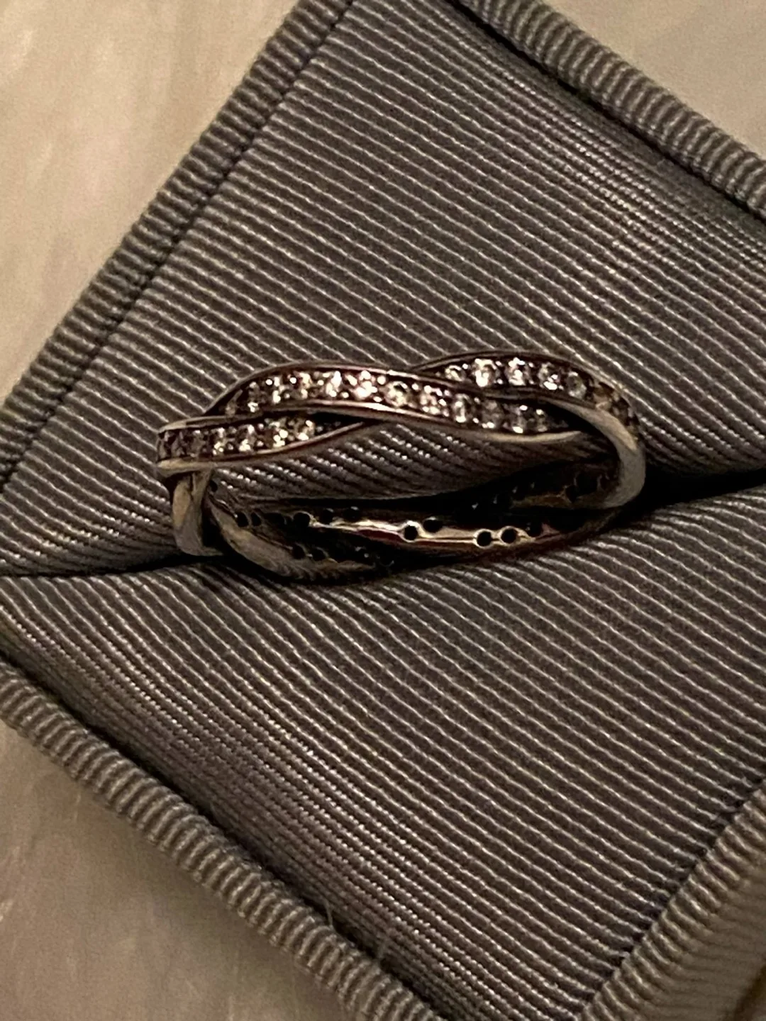 Pandora intertwined Cz clear ring size (54) 7 image indicator(2)