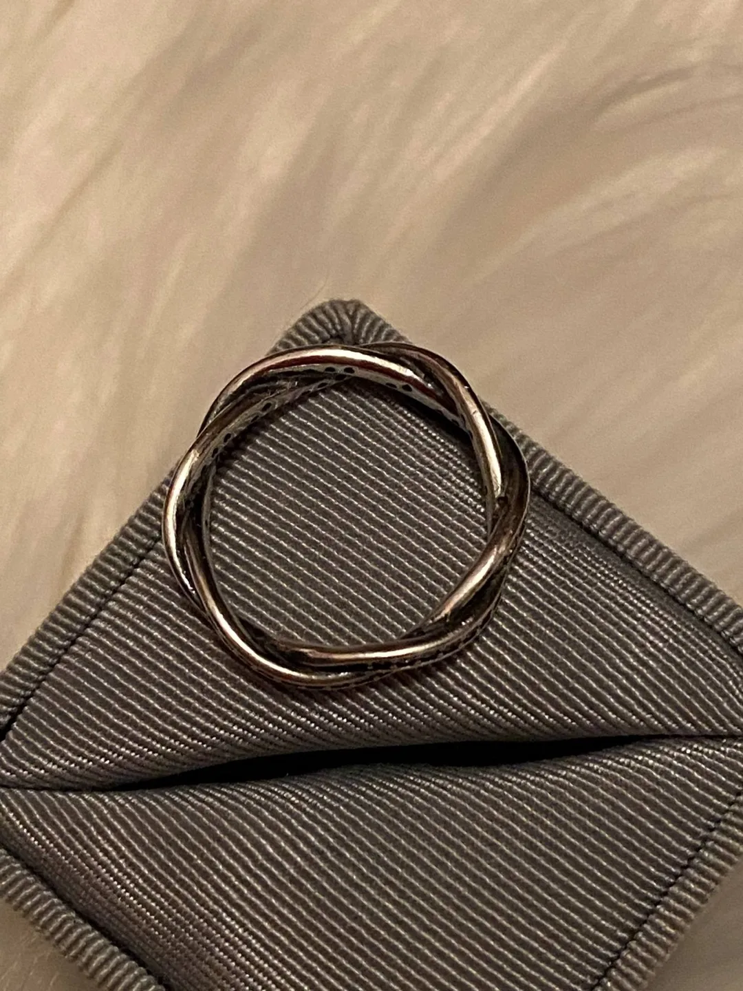 Pandora intertwined Cz clear ring size (54) 7 image indicator(6)