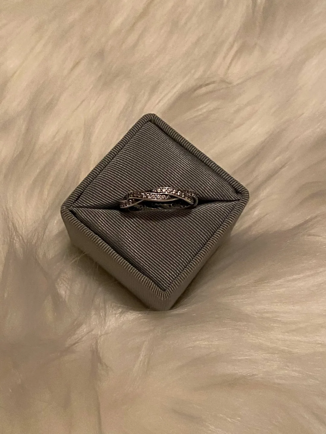 Pandora intertwined Cz clear ring size (54) 7 image indicator(5)