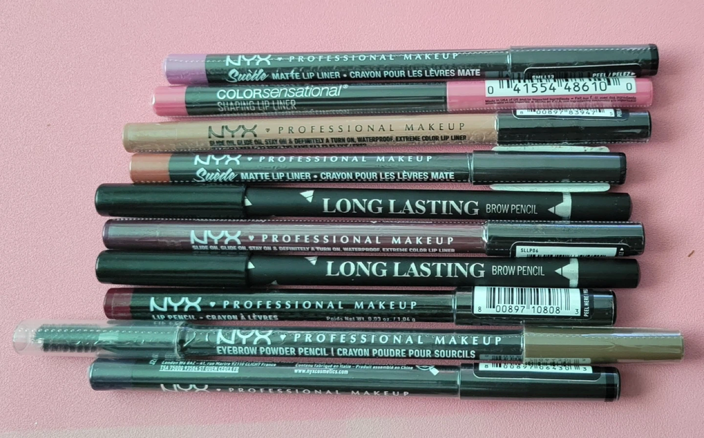 Lot de crayons NYX, Color Sensational