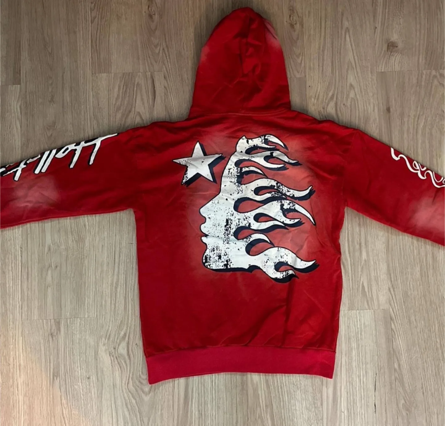 Hellstar Records Red Flame Hoodie - All Sizes image indicator(2)