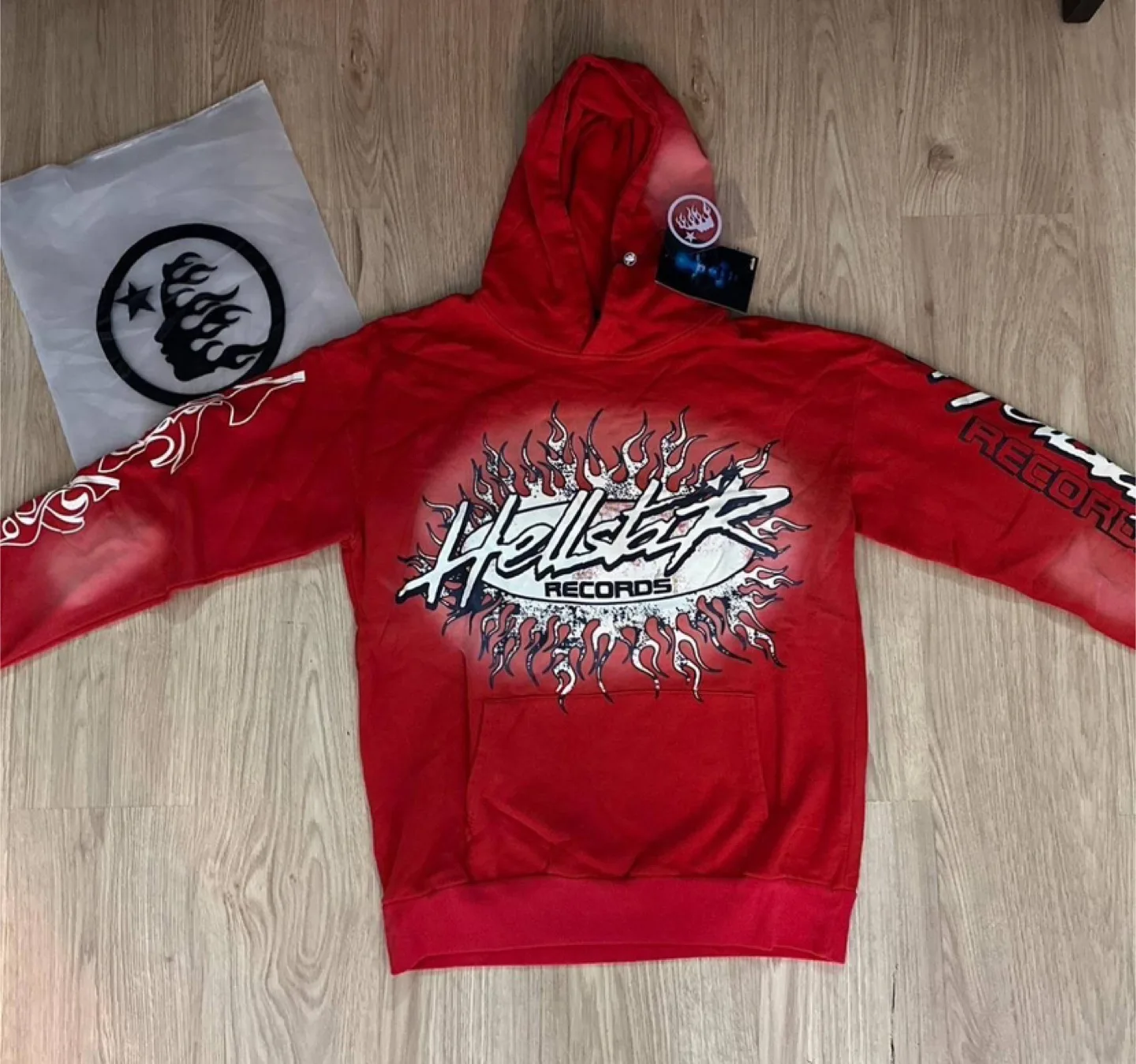 Hellstar Records Red Flame Hoodie - All Sizes thumbnail