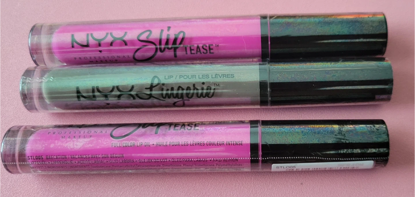 Lot de 3 huiles à lèvres NYX neuves