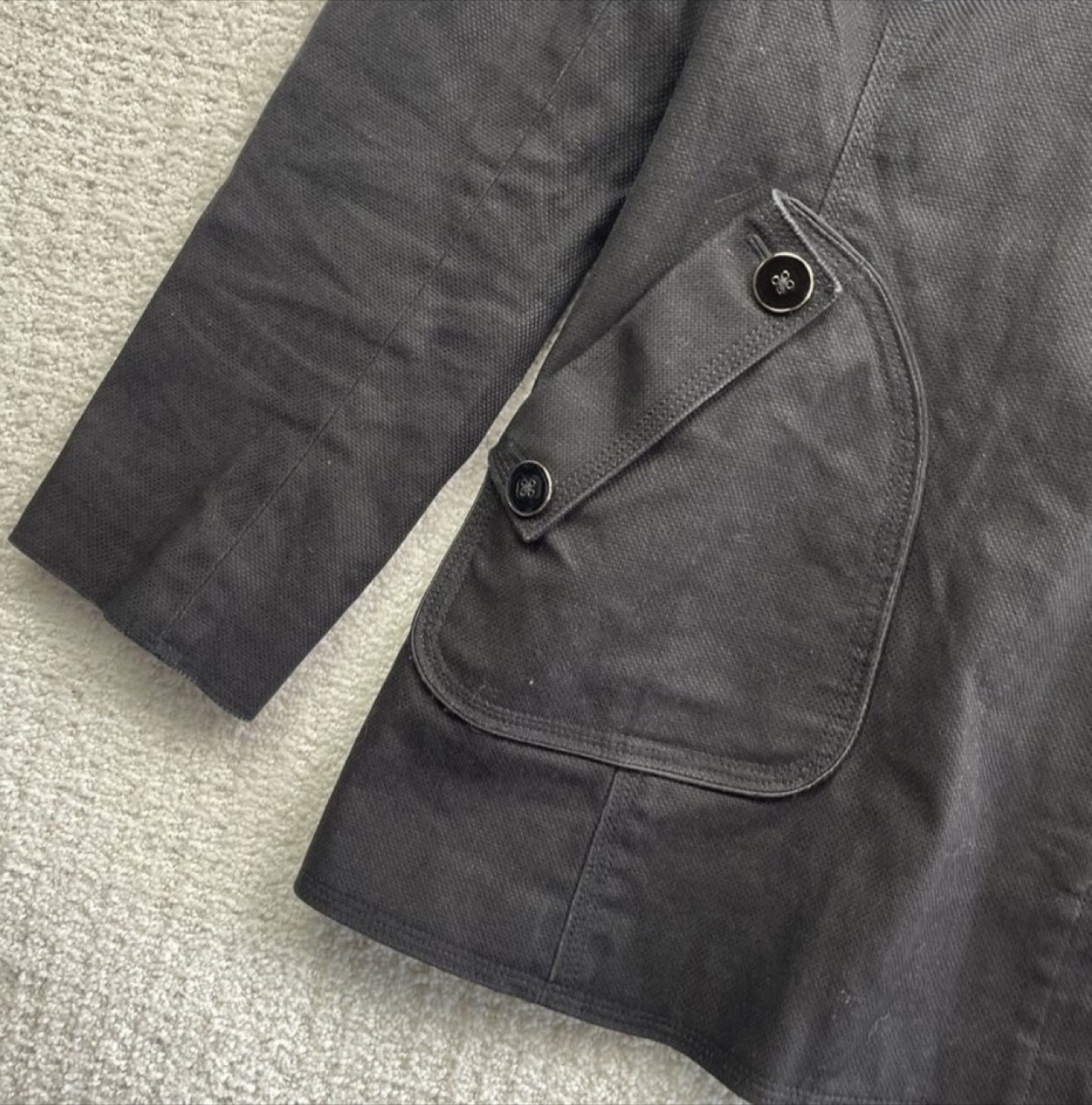 Soia & Kyo black canvas hooded jacket Size M - photo 5