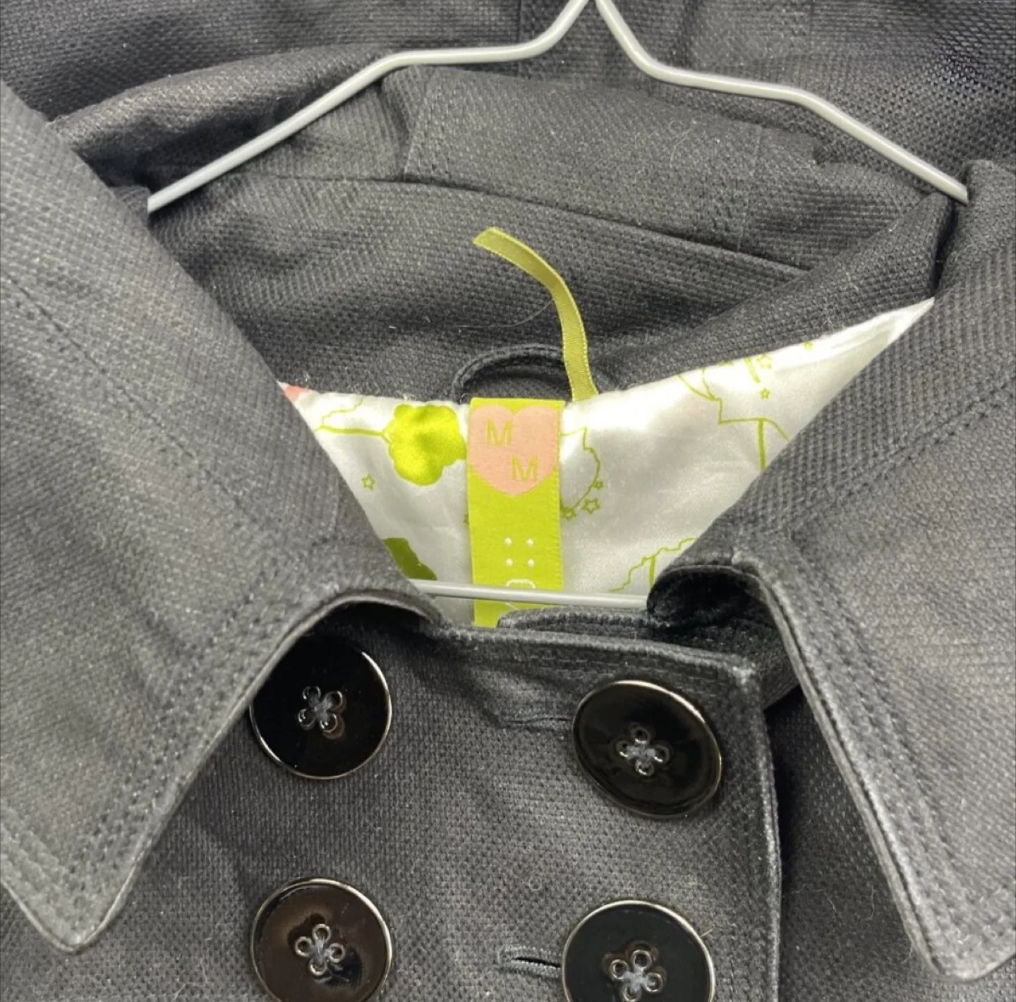 Soia & Kyo black canvas hooded jacket Size M image indicator(6)